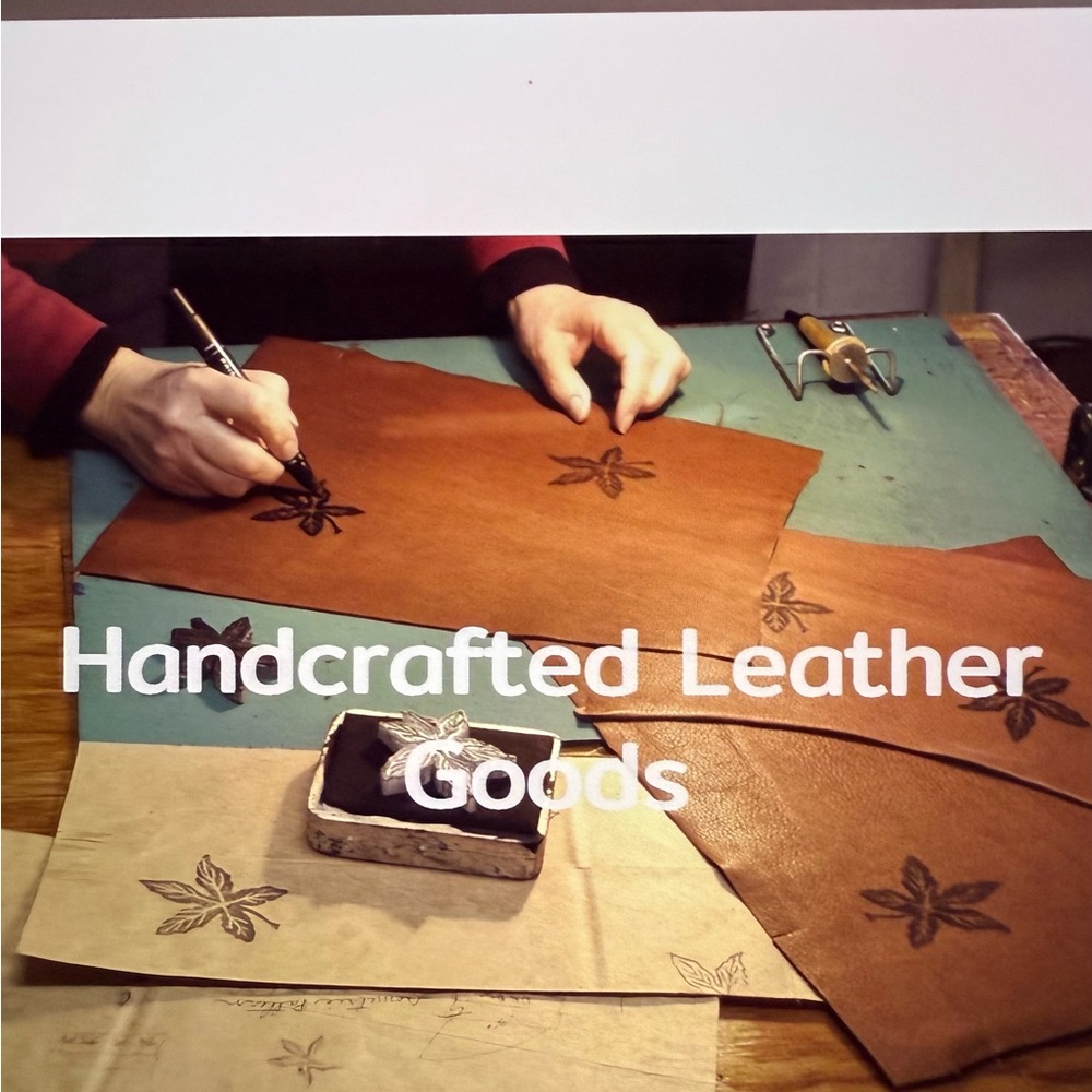 PAM BRONK leather artist original bag in oxblood red leather & Water Lily design - Picture 12 of 14